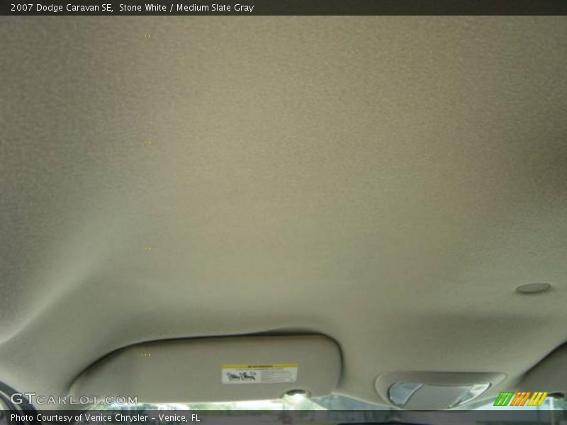 Stone White / Medium Slate Gray 2007 Dodge Caravan SE