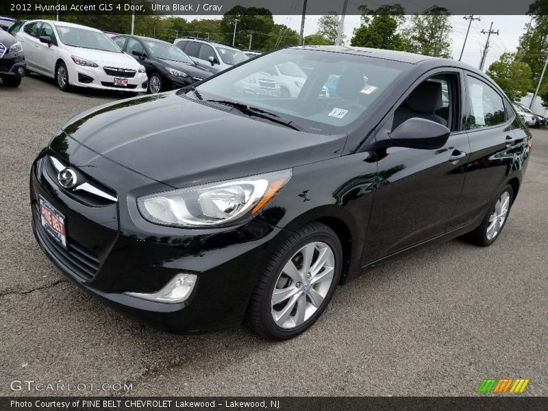 Ultra Black / Gray 2012 Hyundai Accent GLS 4 Door