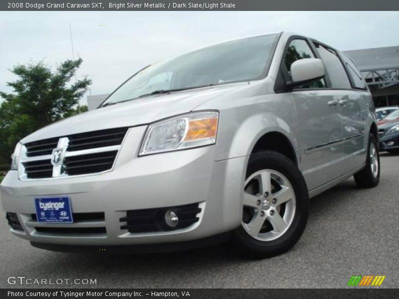 Bright Silver Metallic / Dark Slate/Light Shale 2008 Dodge Grand Caravan SXT