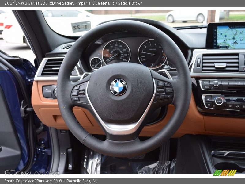 Imperial Blue Metallic / Saddle Brown 2017 BMW 3 Series 330i xDrive Sedan