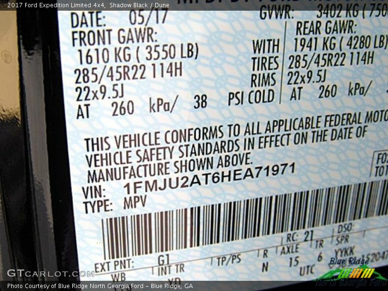 Shadow Black / Dune 2017 Ford Expedition Limited 4x4