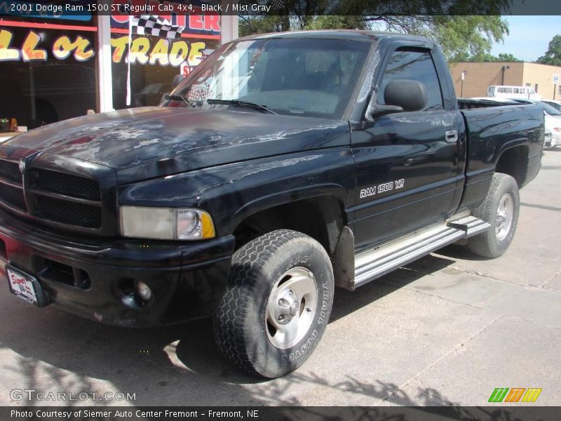 Black / Mist Gray 2001 Dodge Ram 1500 ST Regular Cab 4x4