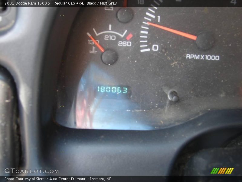 Black / Mist Gray 2001 Dodge Ram 1500 ST Regular Cab 4x4