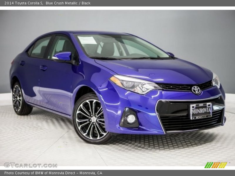 Blue Crush Metallic / Black 2014 Toyota Corolla S