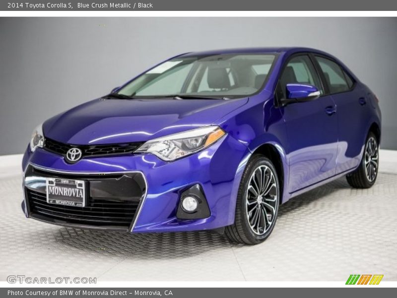Blue Crush Metallic / Black 2014 Toyota Corolla S