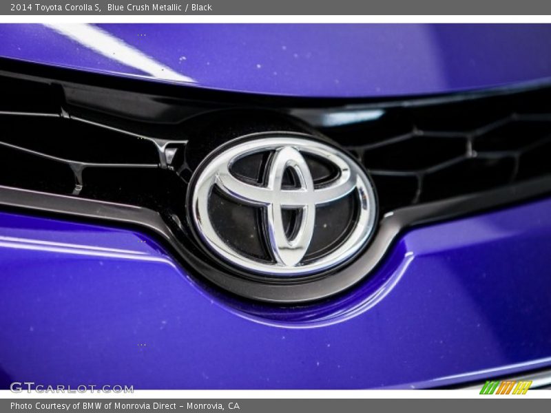 Blue Crush Metallic / Black 2014 Toyota Corolla S