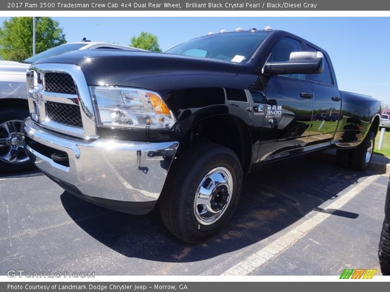 Brilliant Black Crystal Pearl / Black/Diesel Gray 2017 Ram 3500 Tradesman Crew Cab 4x4 Dual Rear Wheel