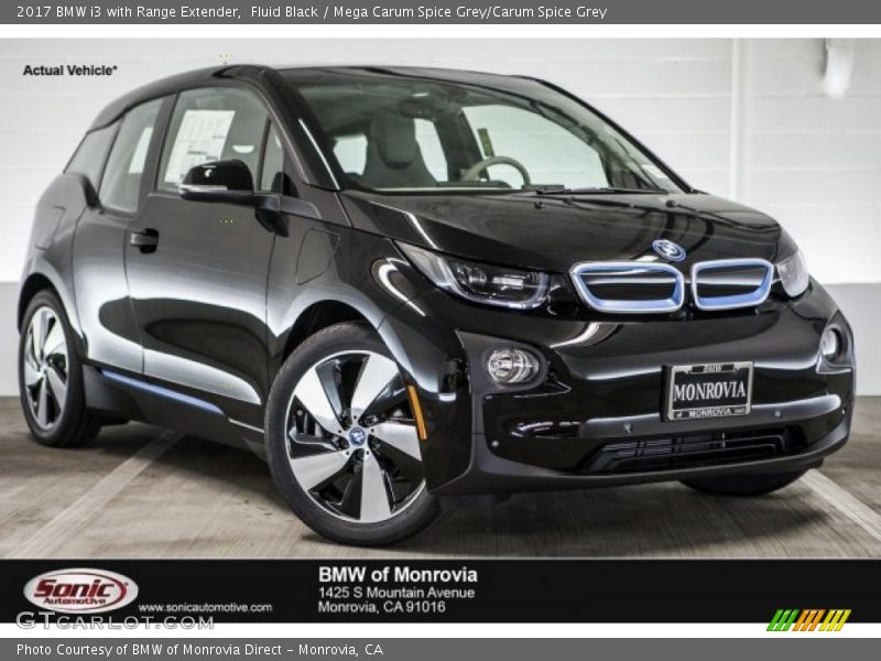 Fluid Black / Mega Carum Spice Grey/Carum Spice Grey 2017 BMW i3 with Range Extender