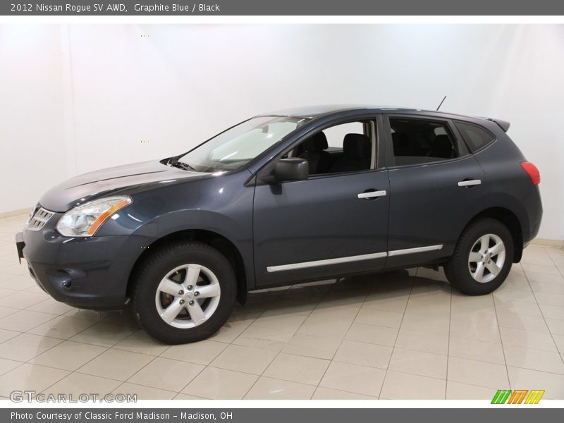 Graphite Blue / Black 2012 Nissan Rogue SV AWD