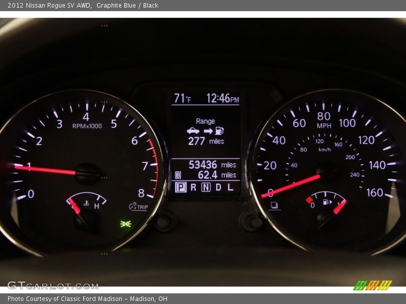 Graphite Blue / Black 2012 Nissan Rogue SV AWD