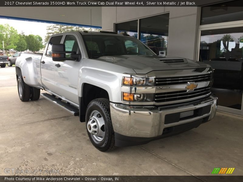 Front 3/4 View of 2017 Silverado 3500HD Work Truck Crew Cab Dual Rear Wheel 4x4