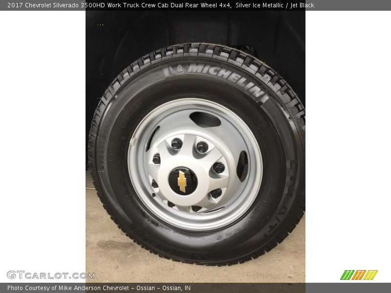 Silver Ice Metallic / Jet Black 2017 Chevrolet Silverado 3500HD Work Truck Crew Cab Dual Rear Wheel 4x4