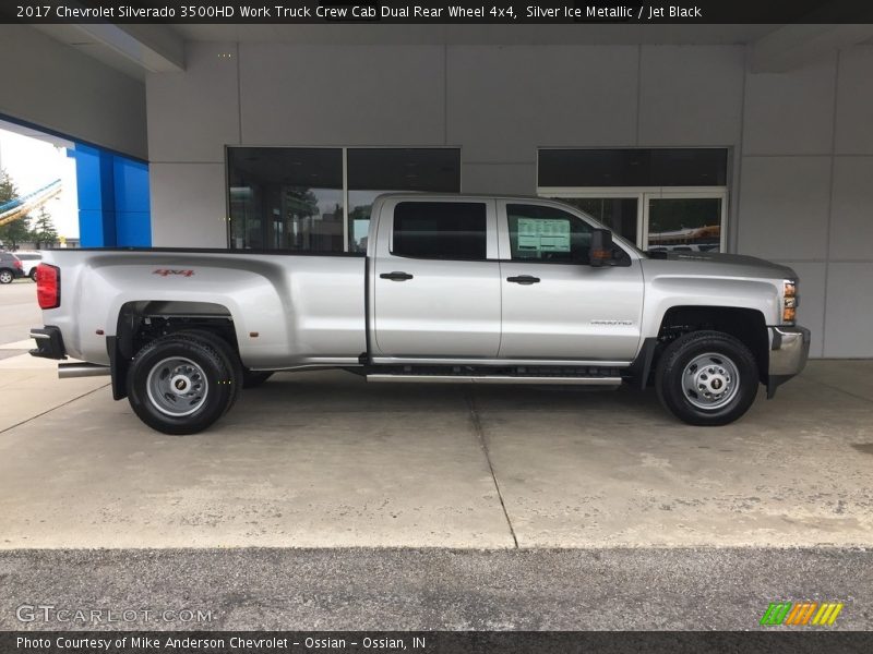 Silver Ice Metallic / Jet Black 2017 Chevrolet Silverado 3500HD Work Truck Crew Cab Dual Rear Wheel 4x4