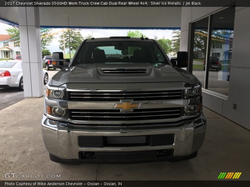 Silver Ice Metallic / Jet Black 2017 Chevrolet Silverado 3500HD Work Truck Crew Cab Dual Rear Wheel 4x4