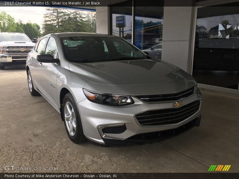 Silver Ice Metallic / Jet Black 2017 Chevrolet Malibu LS