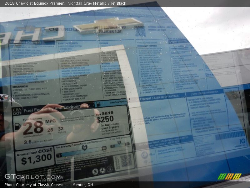 Nightfall Gray Metallic / Jet Black 2018 Chevrolet Equinox Premier