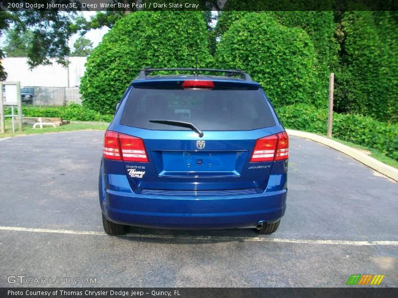 Deep Water Blue Pearl / Dark Slate Gray 2009 Dodge Journey SE
