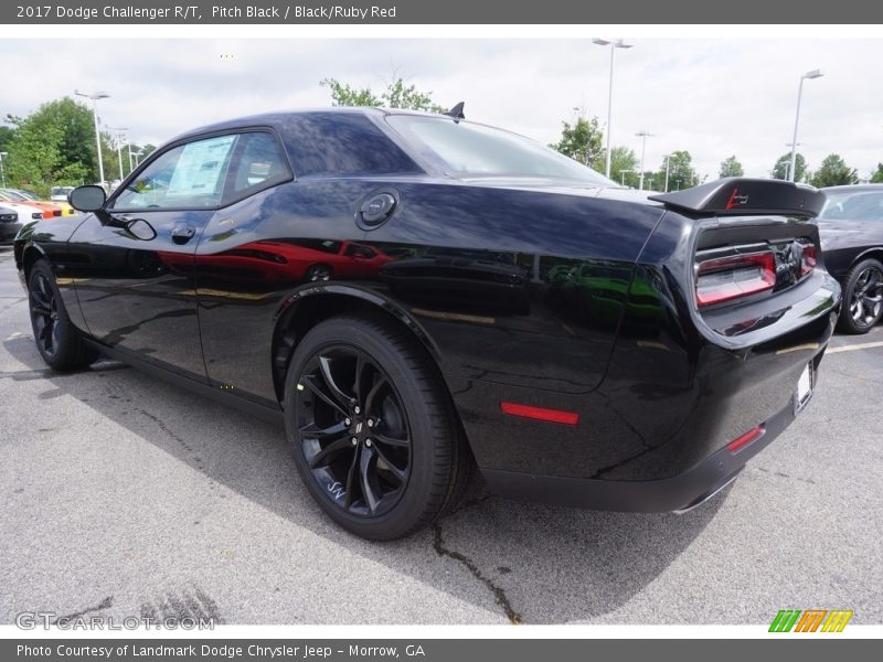 Pitch Black / Black/Ruby Red 2017 Dodge Challenger R/T