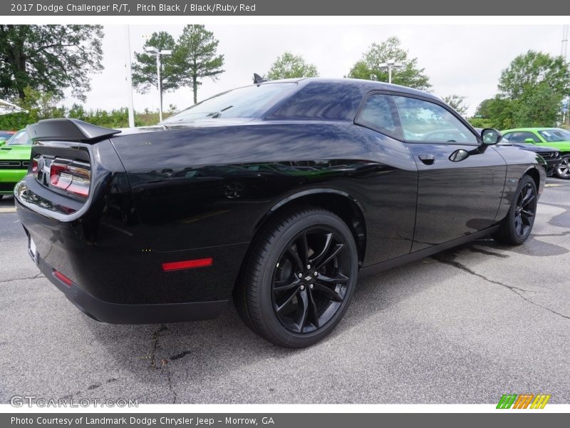 Pitch Black / Black/Ruby Red 2017 Dodge Challenger R/T