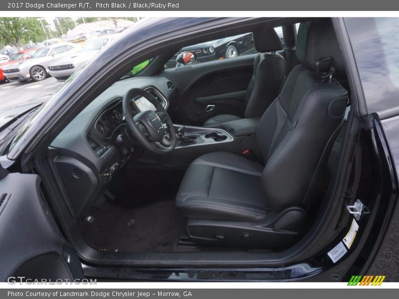 Pitch Black / Black/Ruby Red 2017 Dodge Challenger R/T