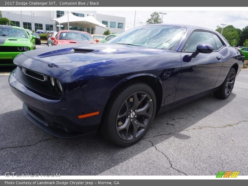 Contusion Blue / Black 2017 Dodge Challenger SXT