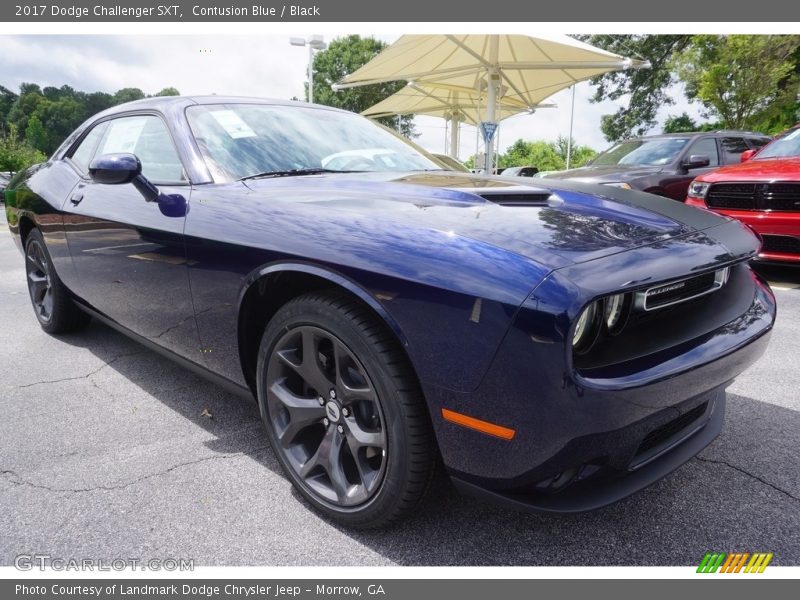 Contusion Blue / Black 2017 Dodge Challenger SXT