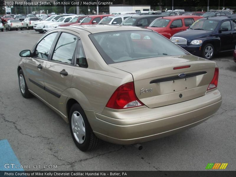 Fort Knox Gold / Medium Graphite 2002 Ford Focus LX Sedan