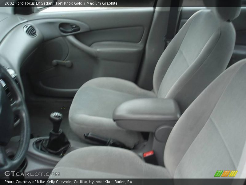 Fort Knox Gold / Medium Graphite 2002 Ford Focus LX Sedan