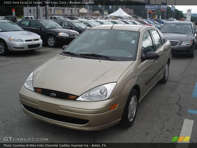 Fort Knox Gold / Medium Graphite 2002 Ford Focus LX Sedan
