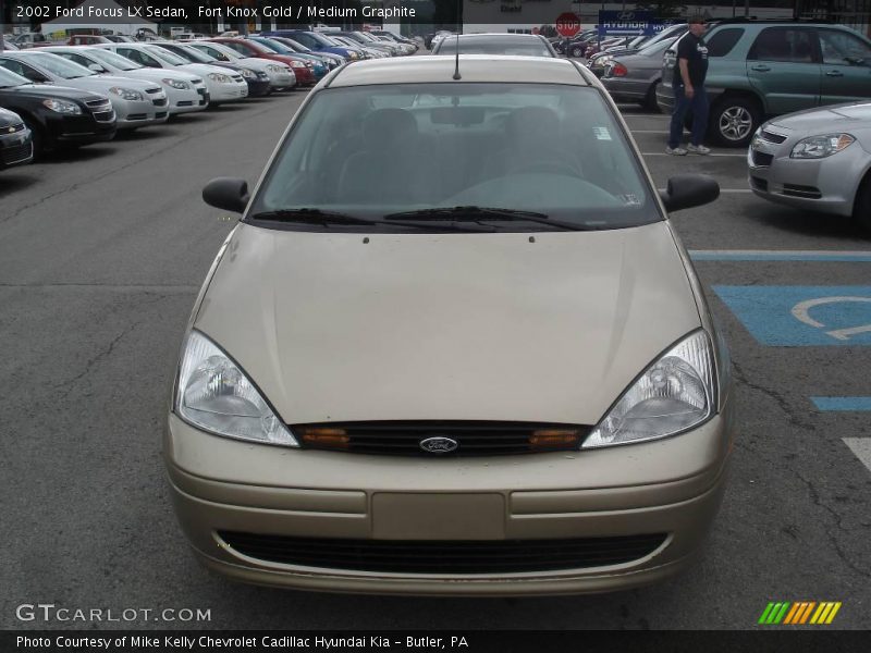 Fort Knox Gold / Medium Graphite 2002 Ford Focus LX Sedan