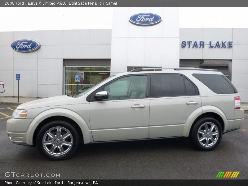 Light Sage Metallic / Camel 2008 Ford Taurus X Limited AWD