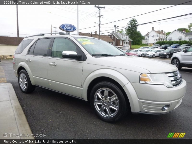 Light Sage Metallic / Camel 2008 Ford Taurus X Limited AWD