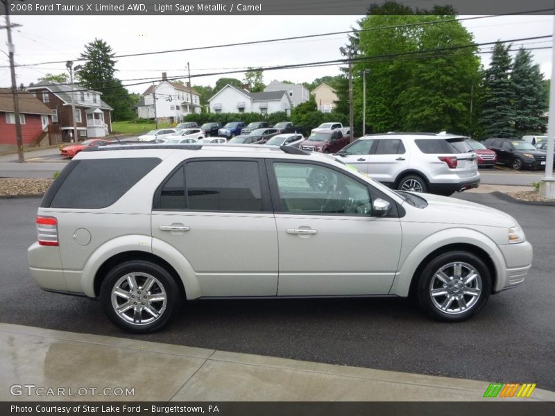 Light Sage Metallic / Camel 2008 Ford Taurus X Limited AWD