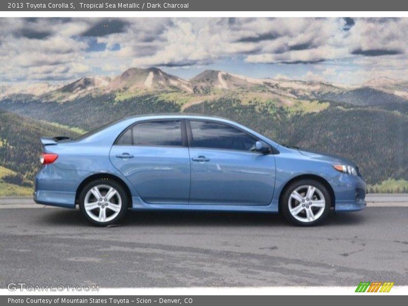 Tropical Sea Metallic / Dark Charcoal 2013 Toyota Corolla S