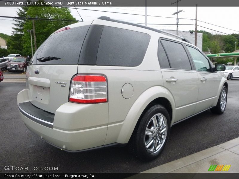 Light Sage Metallic / Camel 2008 Ford Taurus X Limited AWD