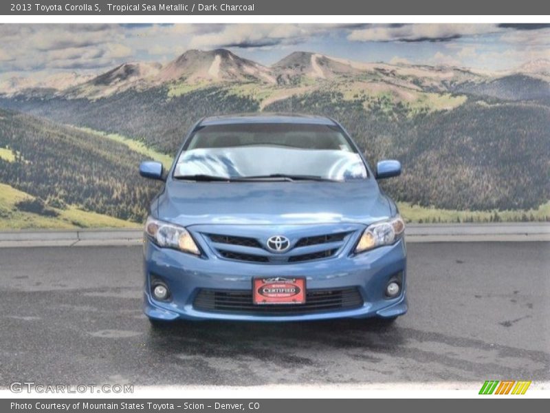 Tropical Sea Metallic / Dark Charcoal 2013 Toyota Corolla S