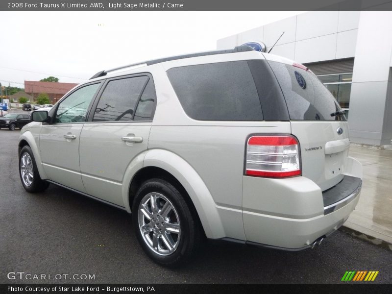 Light Sage Metallic / Camel 2008 Ford Taurus X Limited AWD