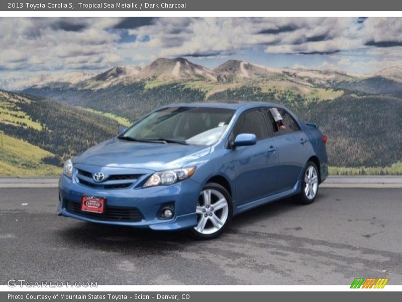 Tropical Sea Metallic / Dark Charcoal 2013 Toyota Corolla S