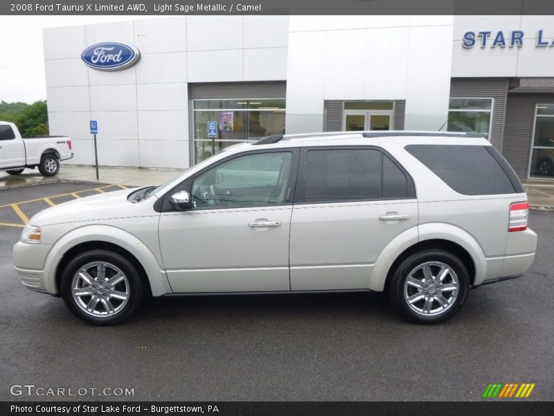 Light Sage Metallic / Camel 2008 Ford Taurus X Limited AWD