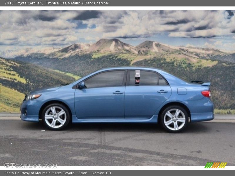 Tropical Sea Metallic / Dark Charcoal 2013 Toyota Corolla S