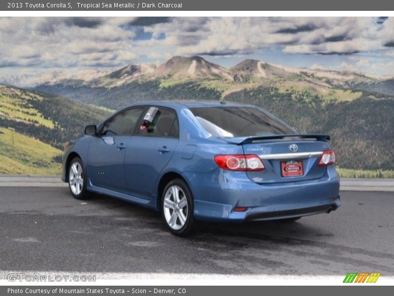 Tropical Sea Metallic / Dark Charcoal 2013 Toyota Corolla S