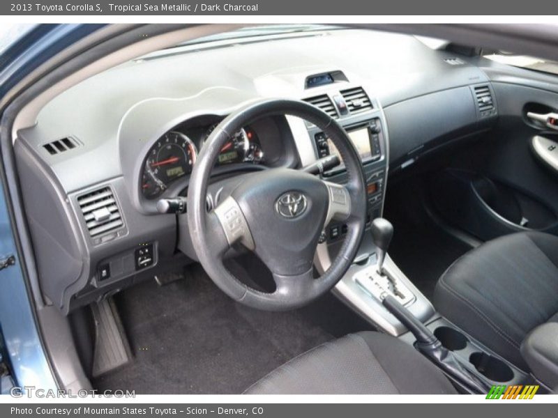 Tropical Sea Metallic / Dark Charcoal 2013 Toyota Corolla S