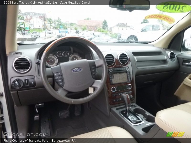 Light Sage Metallic / Camel 2008 Ford Taurus X Limited AWD