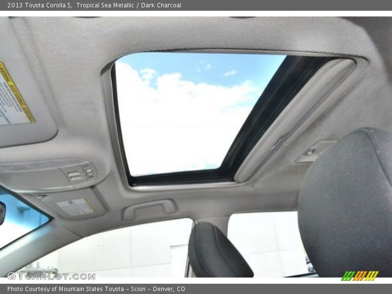 Tropical Sea Metallic / Dark Charcoal 2013 Toyota Corolla S