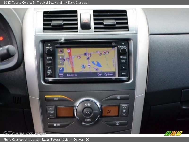 Tropical Sea Metallic / Dark Charcoal 2013 Toyota Corolla S
