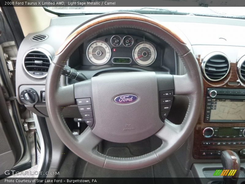 Light Sage Metallic / Camel 2008 Ford Taurus X Limited AWD