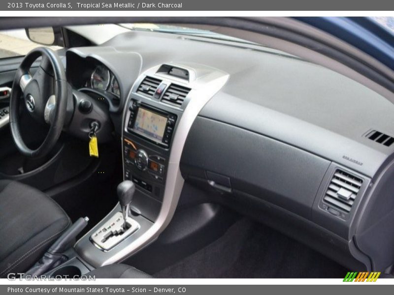 Tropical Sea Metallic / Dark Charcoal 2013 Toyota Corolla S