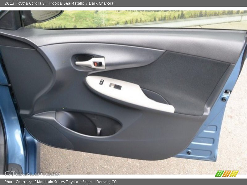 Tropical Sea Metallic / Dark Charcoal 2013 Toyota Corolla S