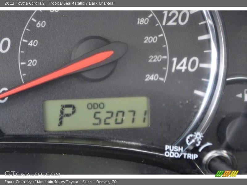 Tropical Sea Metallic / Dark Charcoal 2013 Toyota Corolla S