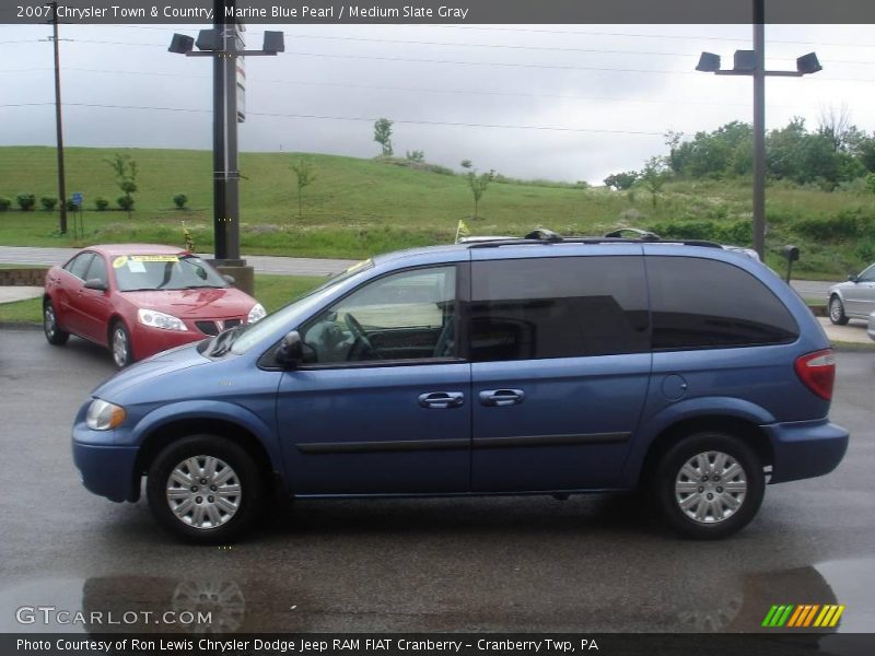 Marine Blue Pearl / Medium Slate Gray 2007 Chrysler Town & Country